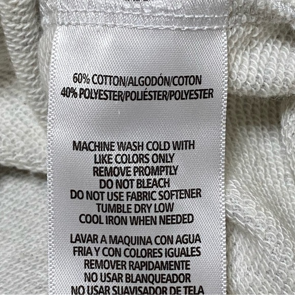 Tommy Hilfiger Sport Gray Cropped Hoodie Sweatshirt Small Logo Pullover - Picture 5 of 6